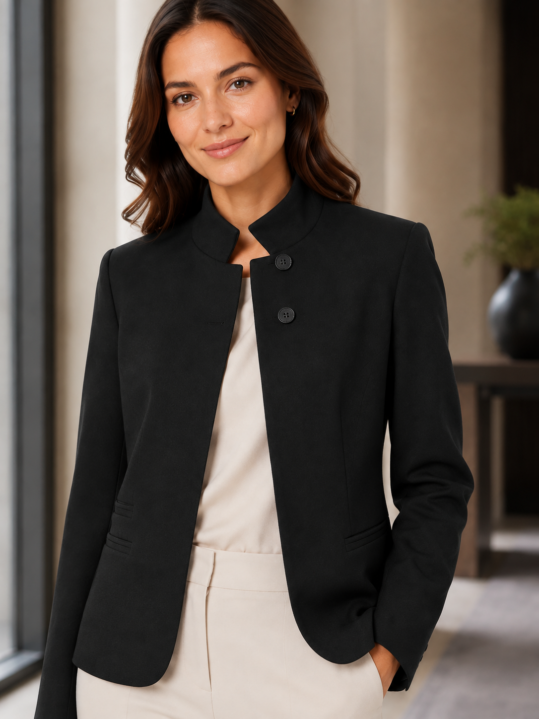 Blazer Cintré Femme Noir