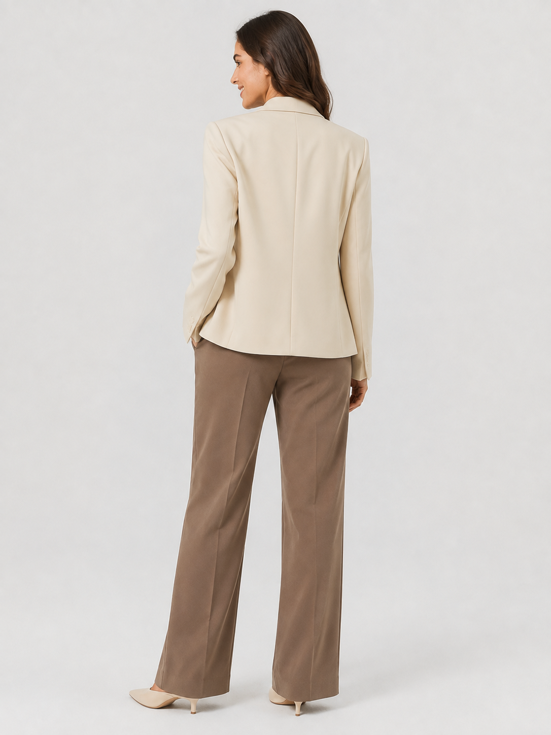 Blazer Cintré Femme Beige