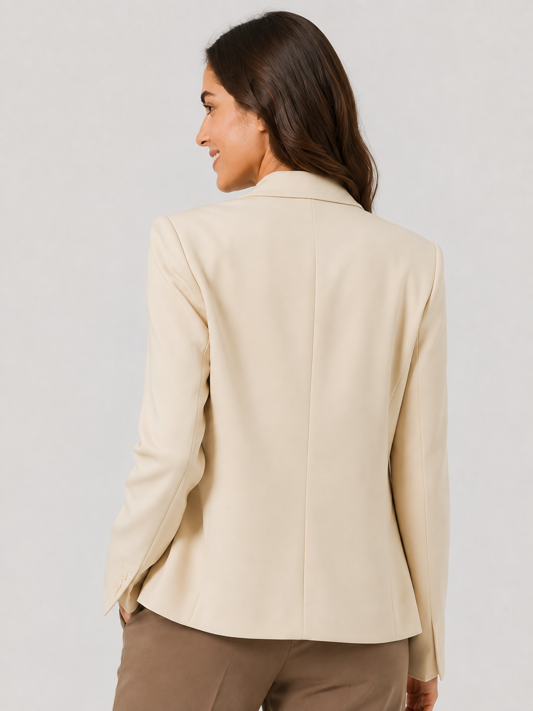Blazer Cintré Femme Beige