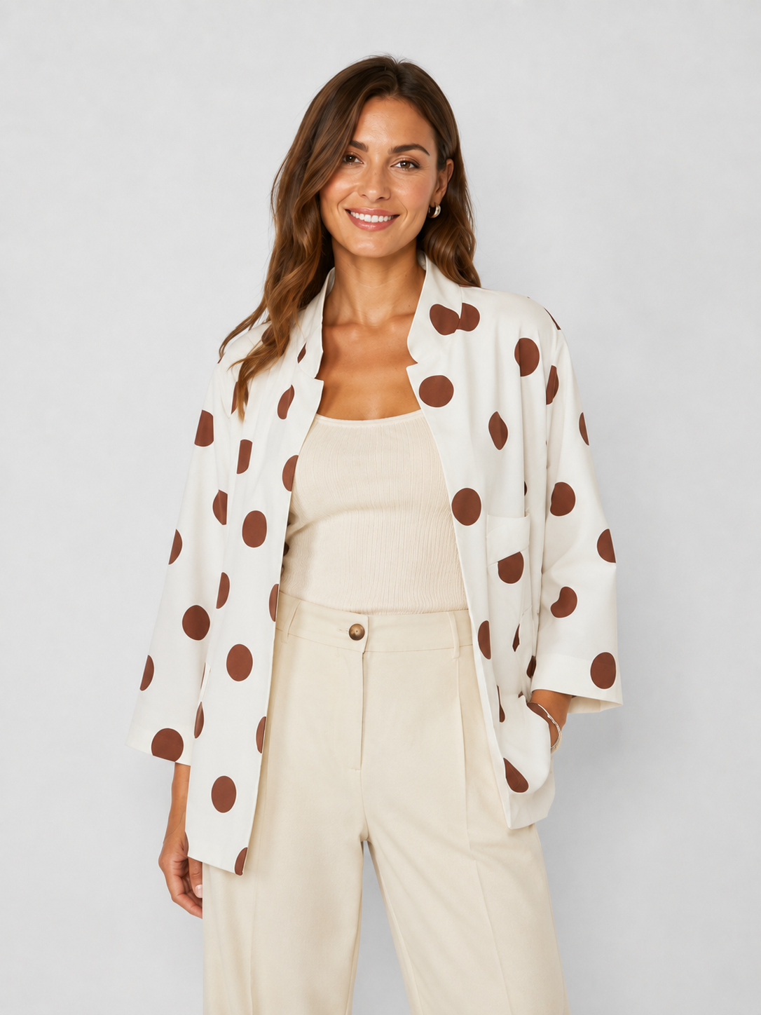 Blazer Blanc Manche Courte
