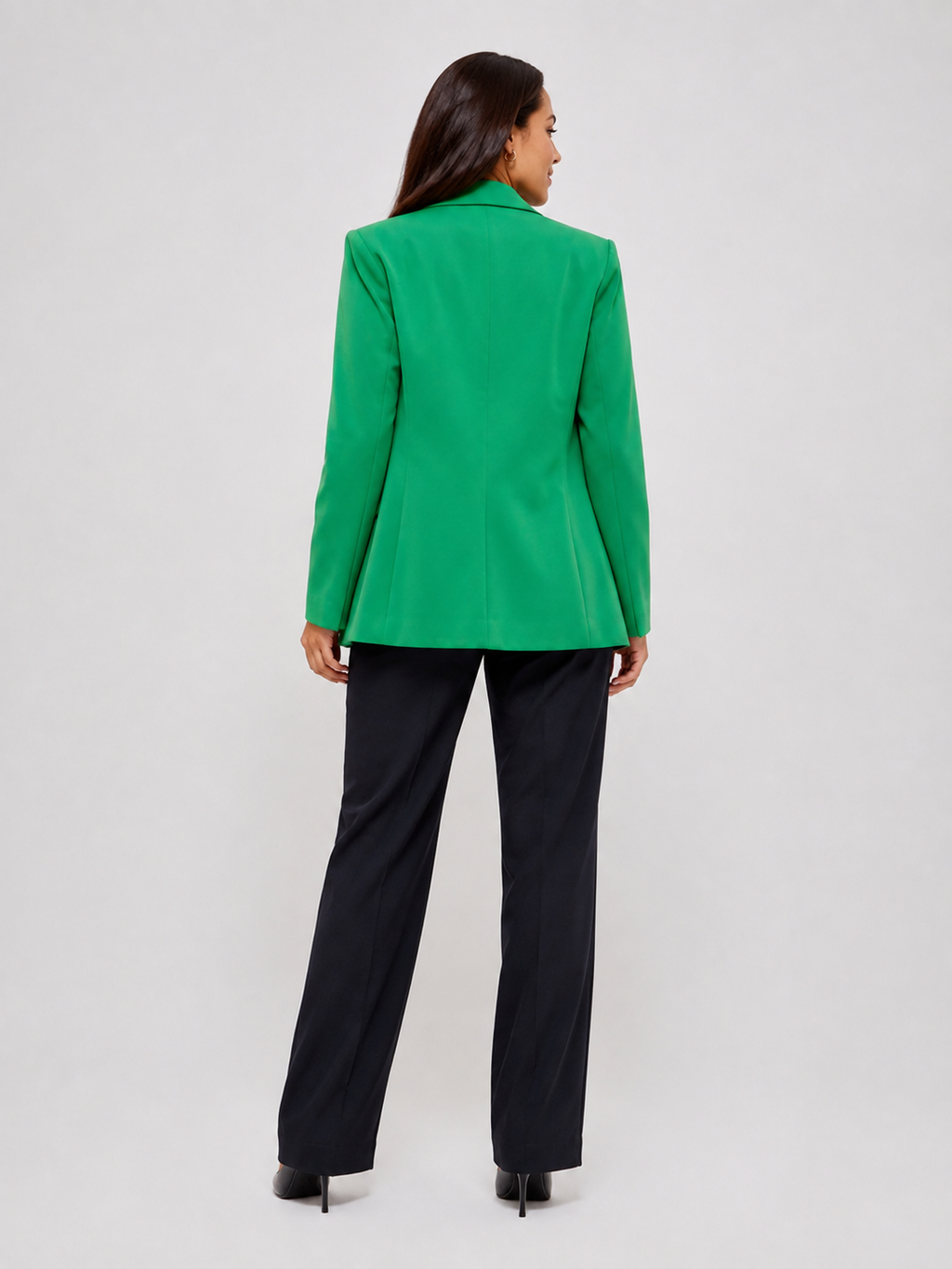 Blazer Long Grande Taille Femme Vert