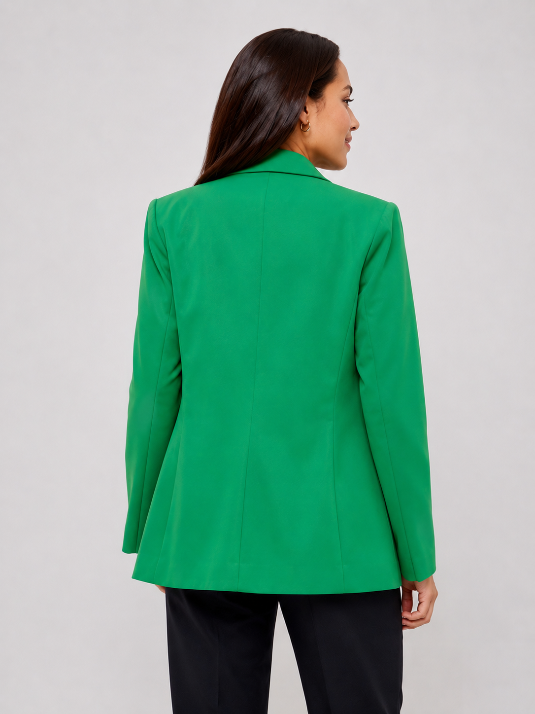 Blazer Long Grande Taille Femme Vert