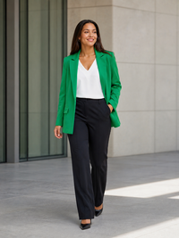 Blazer Long Grande Taille Femme Vert