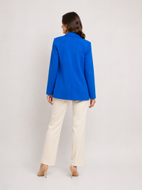 Manteau Blazer Long Femme Bleu