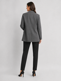 Manteau Blazer Long Femme Gris