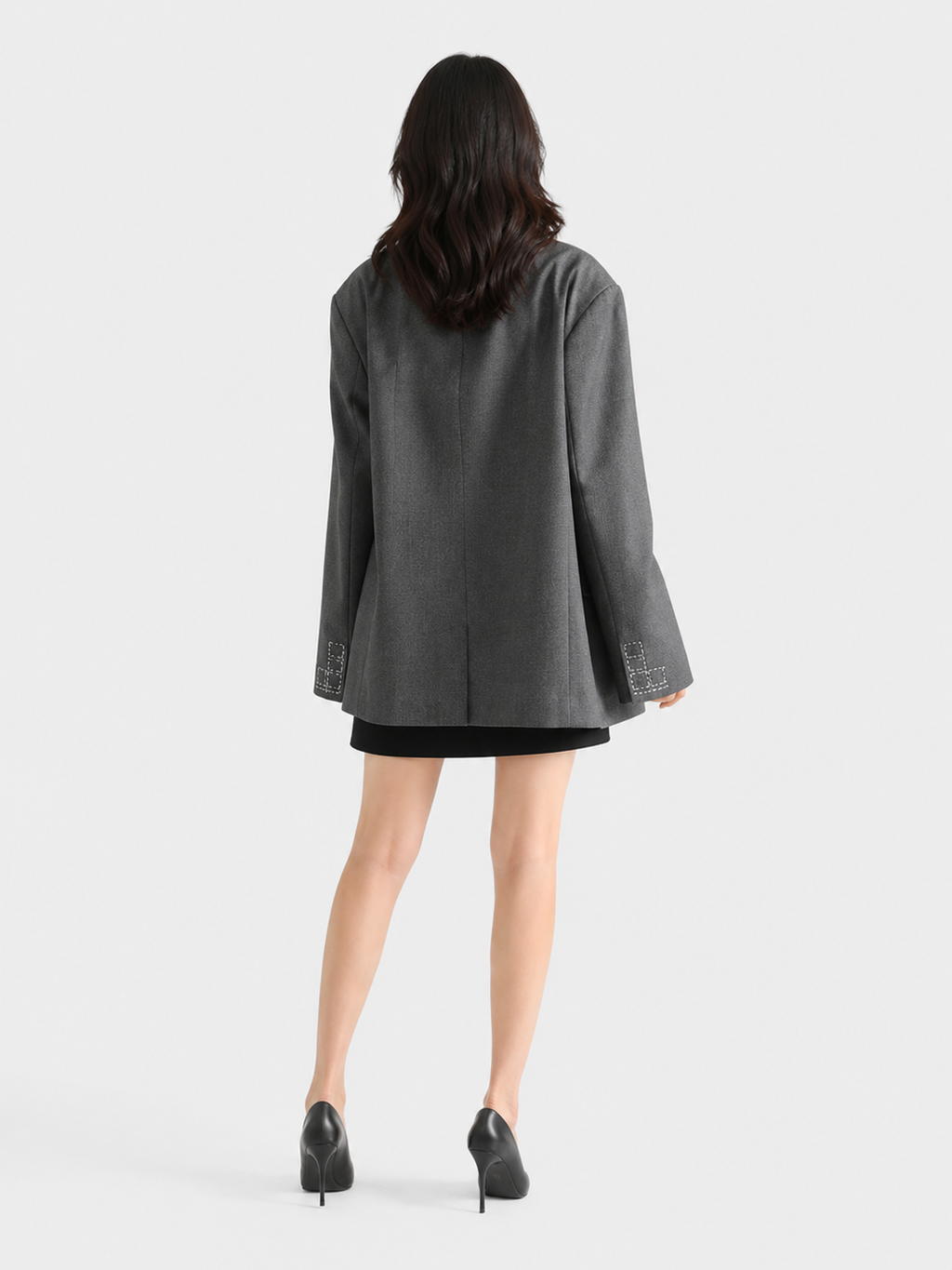 Blazer Oversize Long Gris