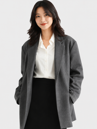 Blazer Oversize Long Gris