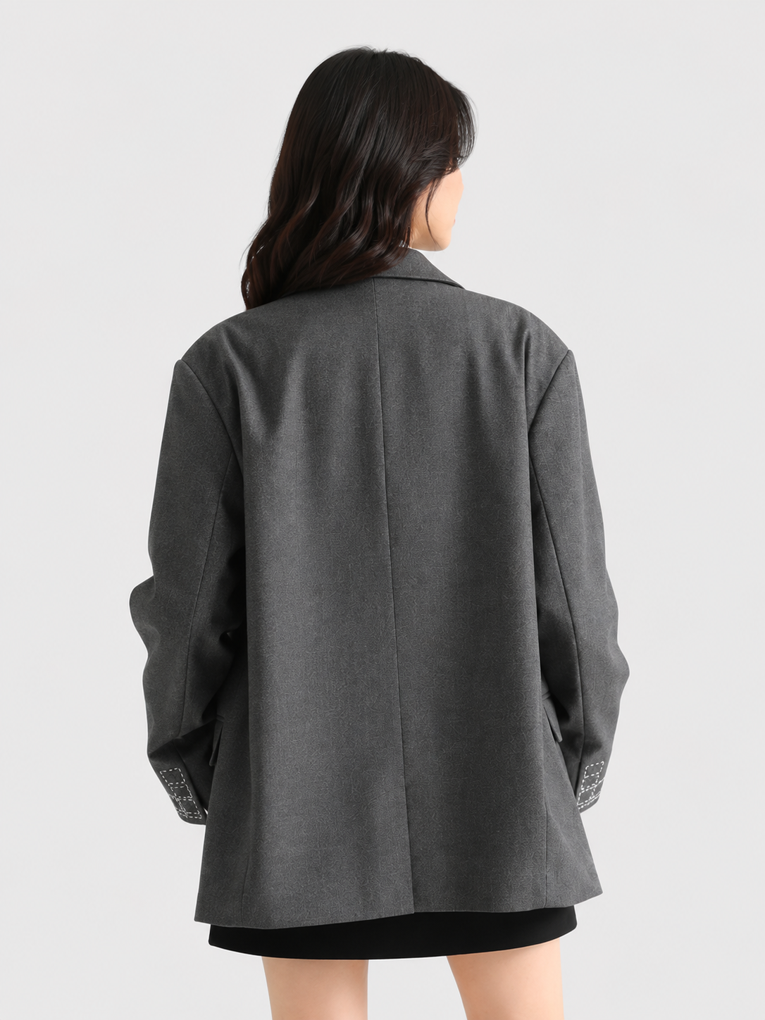Blazer Oversize Long Gris