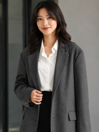 Blazer Oversize Long Gris