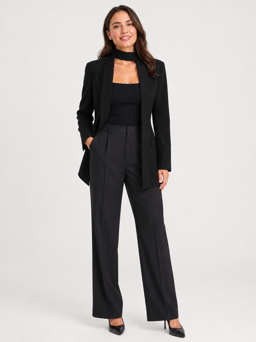 Blazer Noir Femme Cintrée