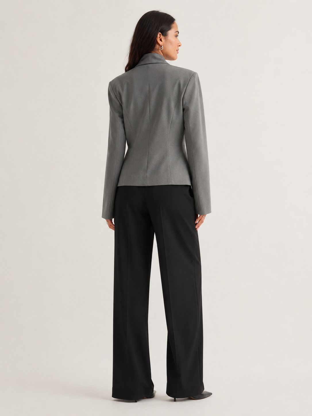 Blazer Gris Cintré Femme