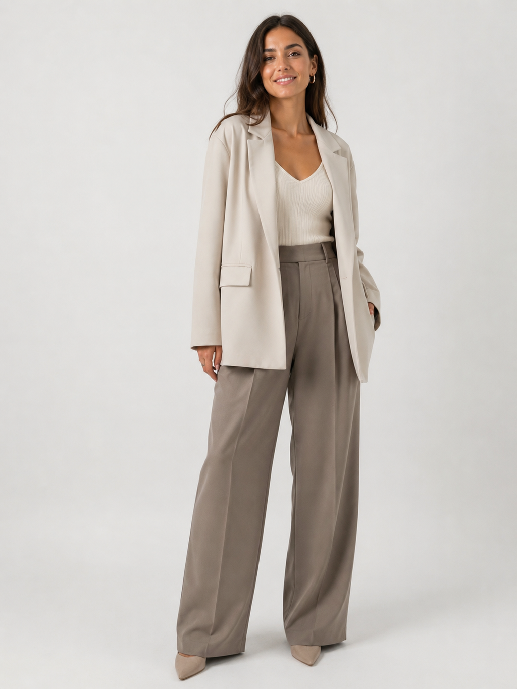 Blazer Oversize Blanc Femme