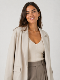 Blazer Oversize Blanc Femme