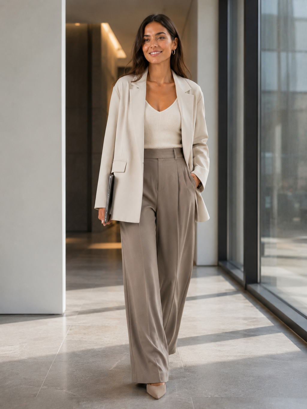 Blazer Oversize Blanc Femme