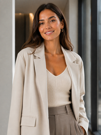 Blazer Oversize Blanc Femme