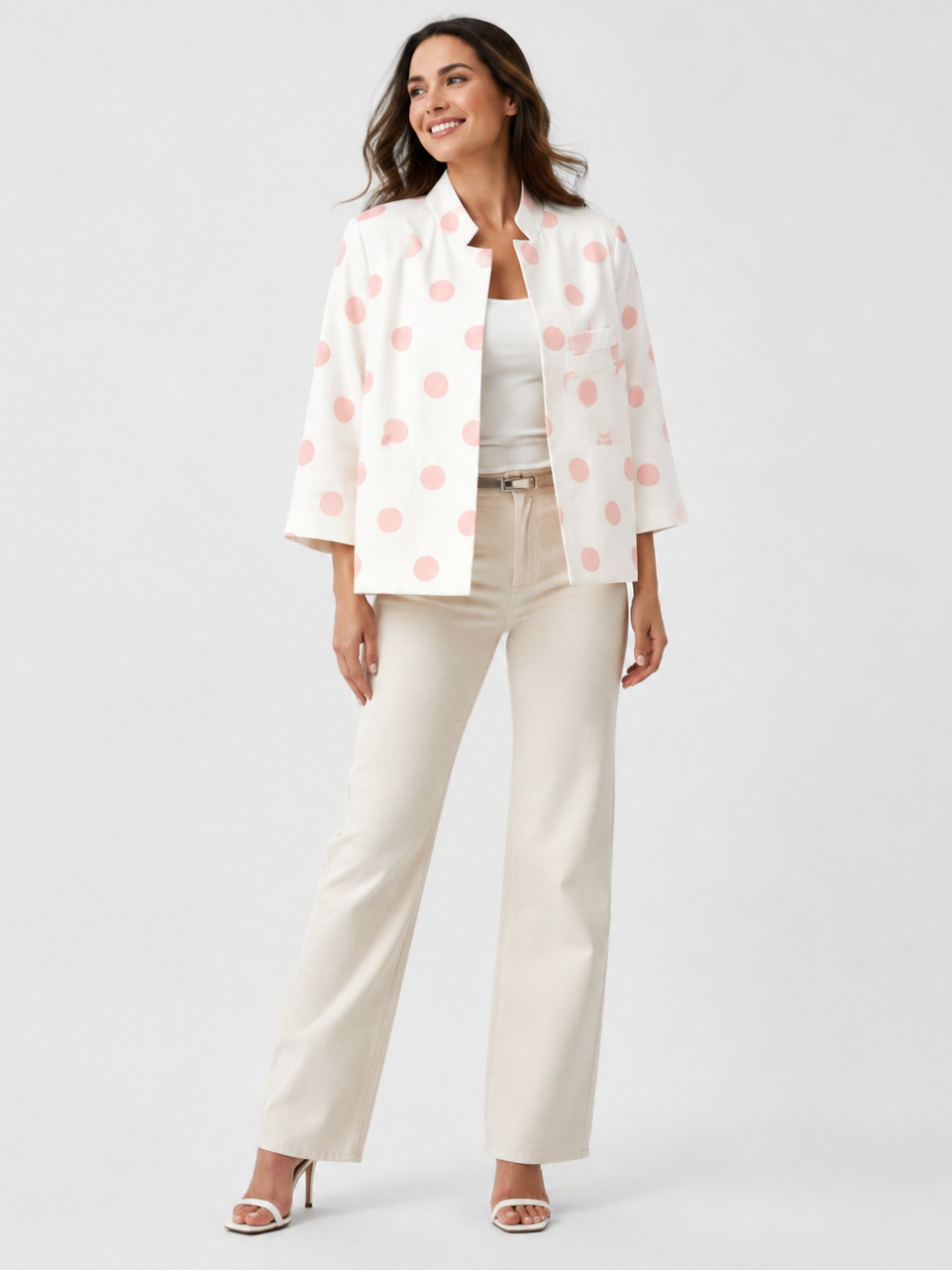 Blazer Blanc Femme Court
