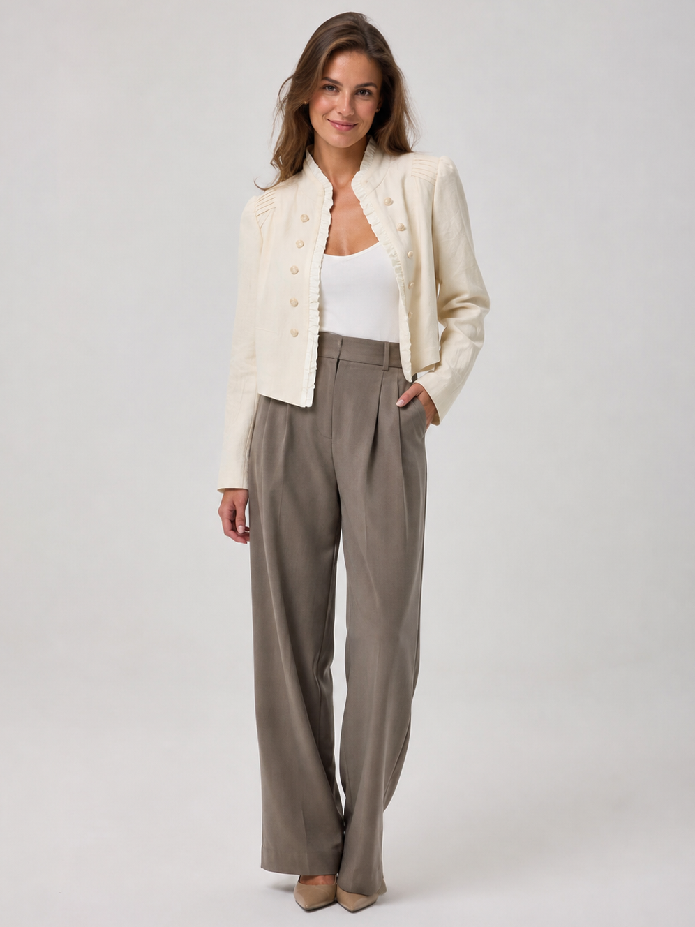 Blazer Blanc Femme Chic