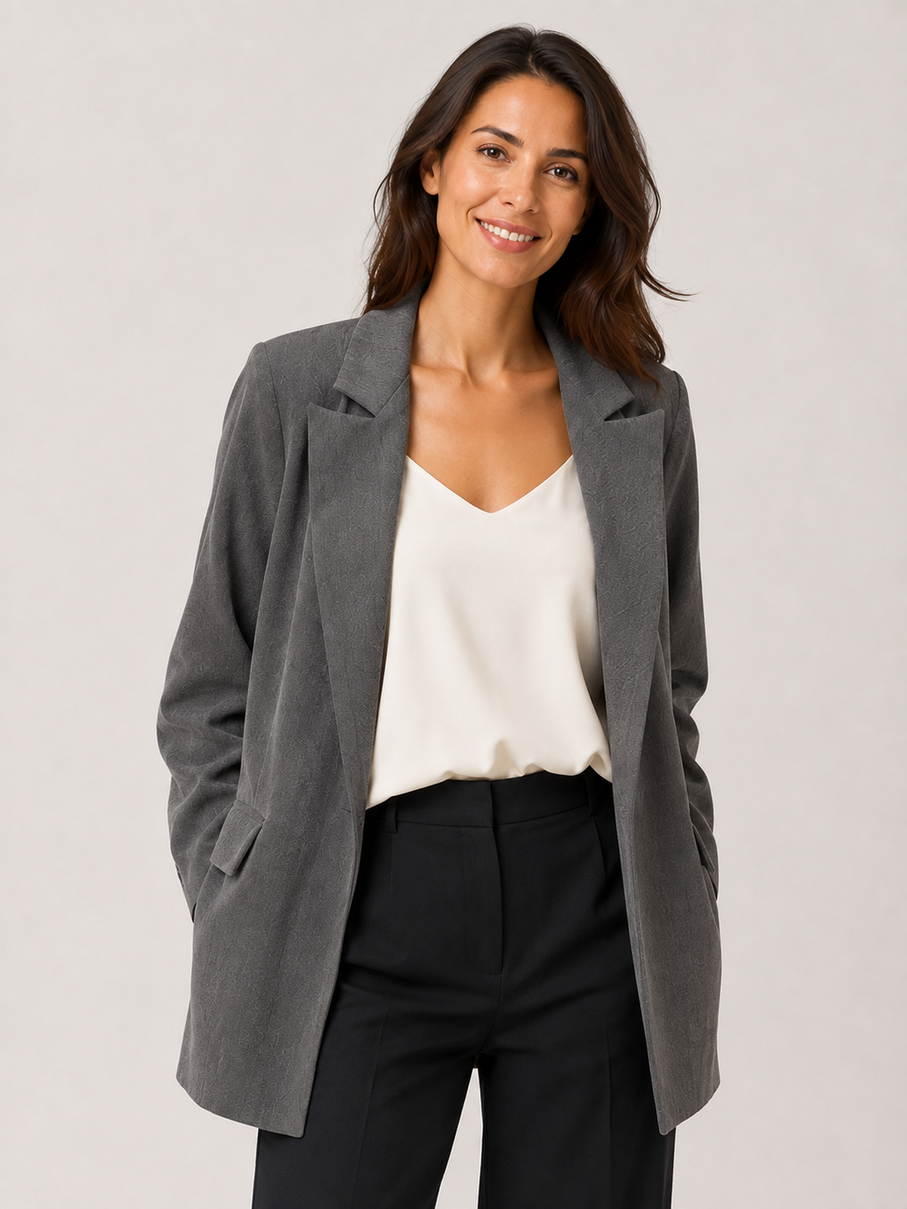 Blazer Gris Oversize