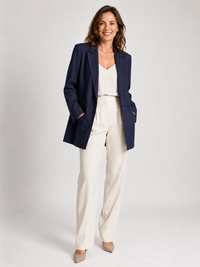 Blazer Femme Oversize Bleu Marine