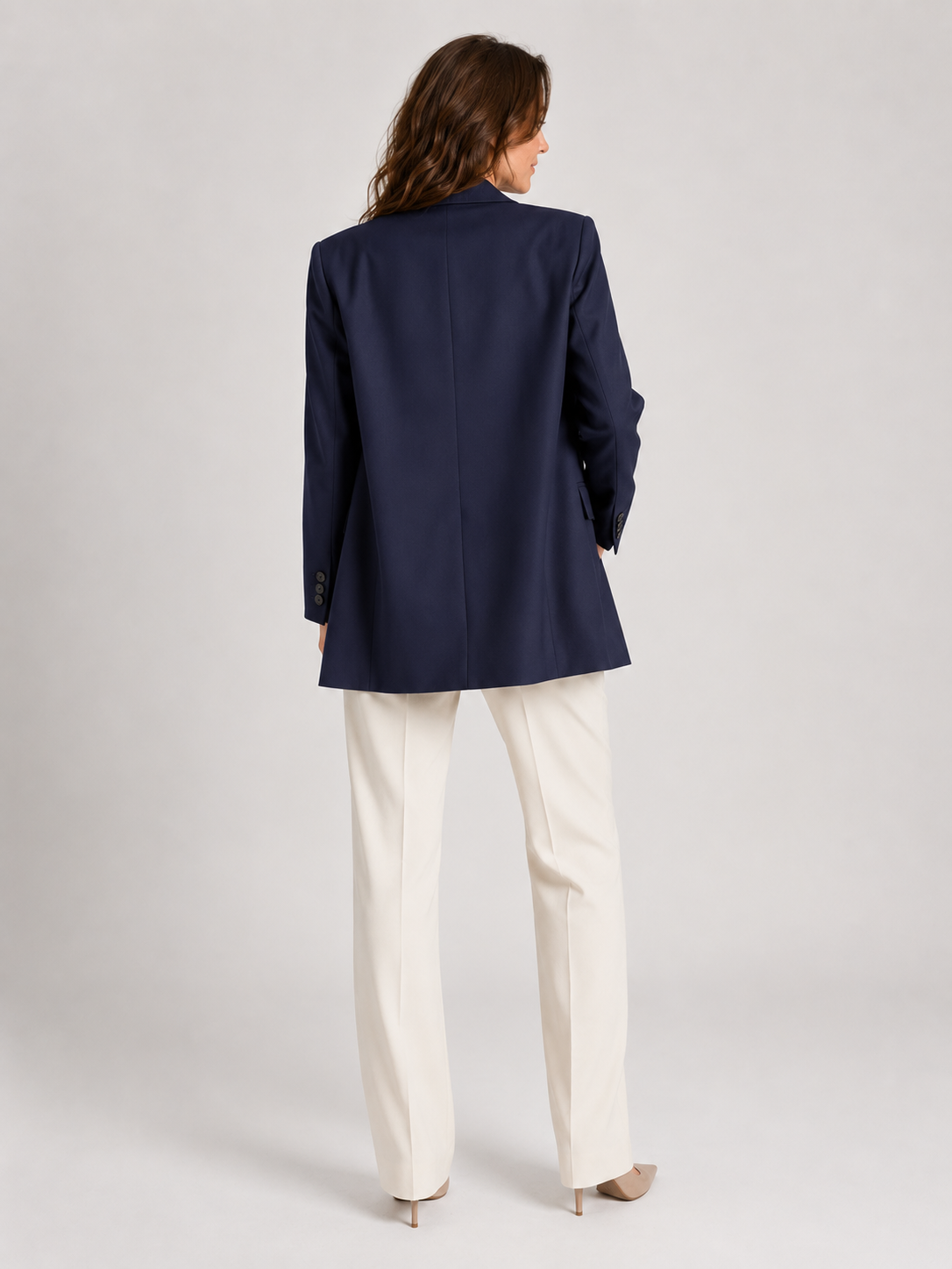 Blazer Femme Oversize Bleu Marine