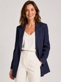 Blazer Femme Oversize Bleu Marine