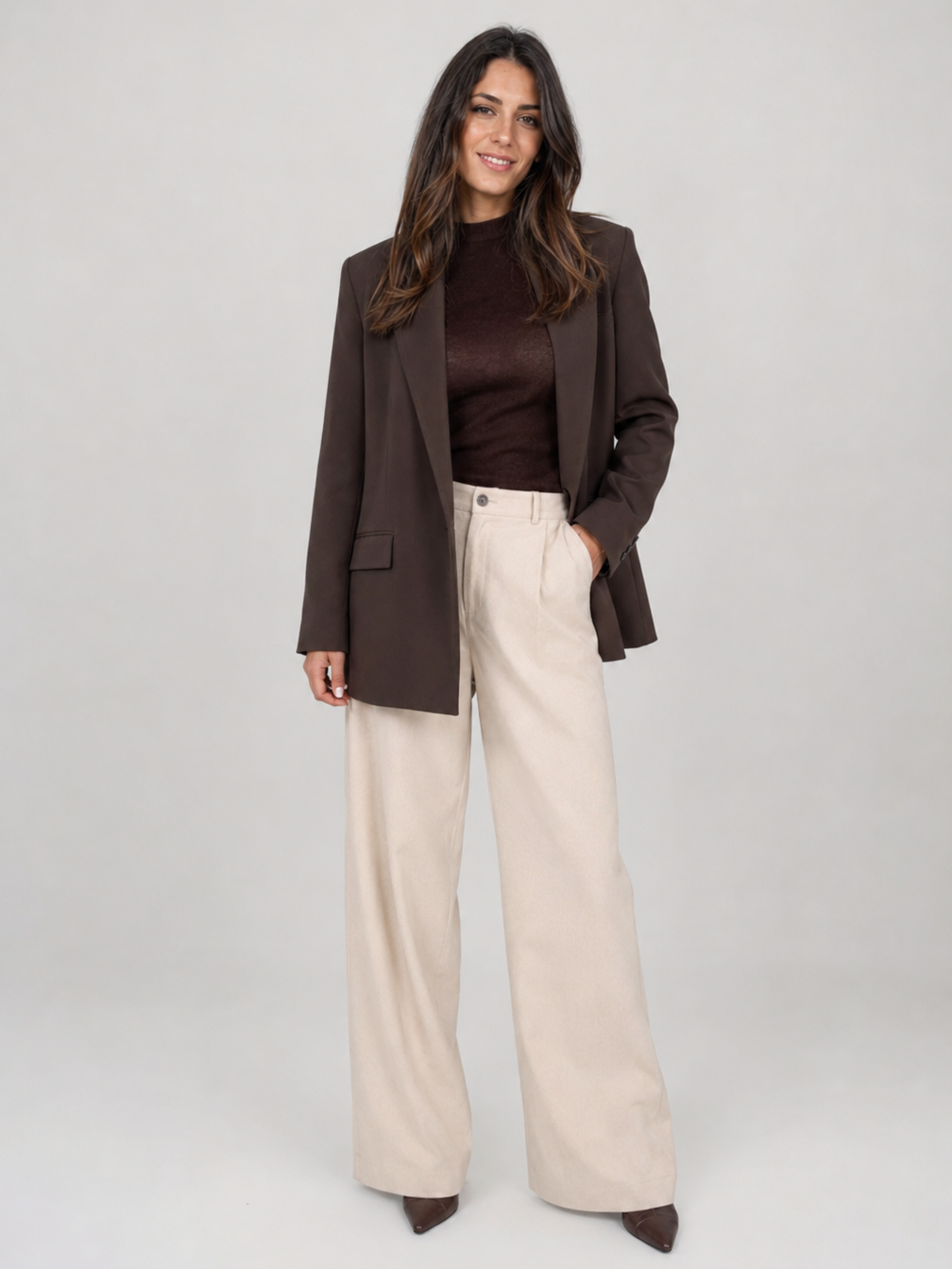 Blazer Marron Croisé