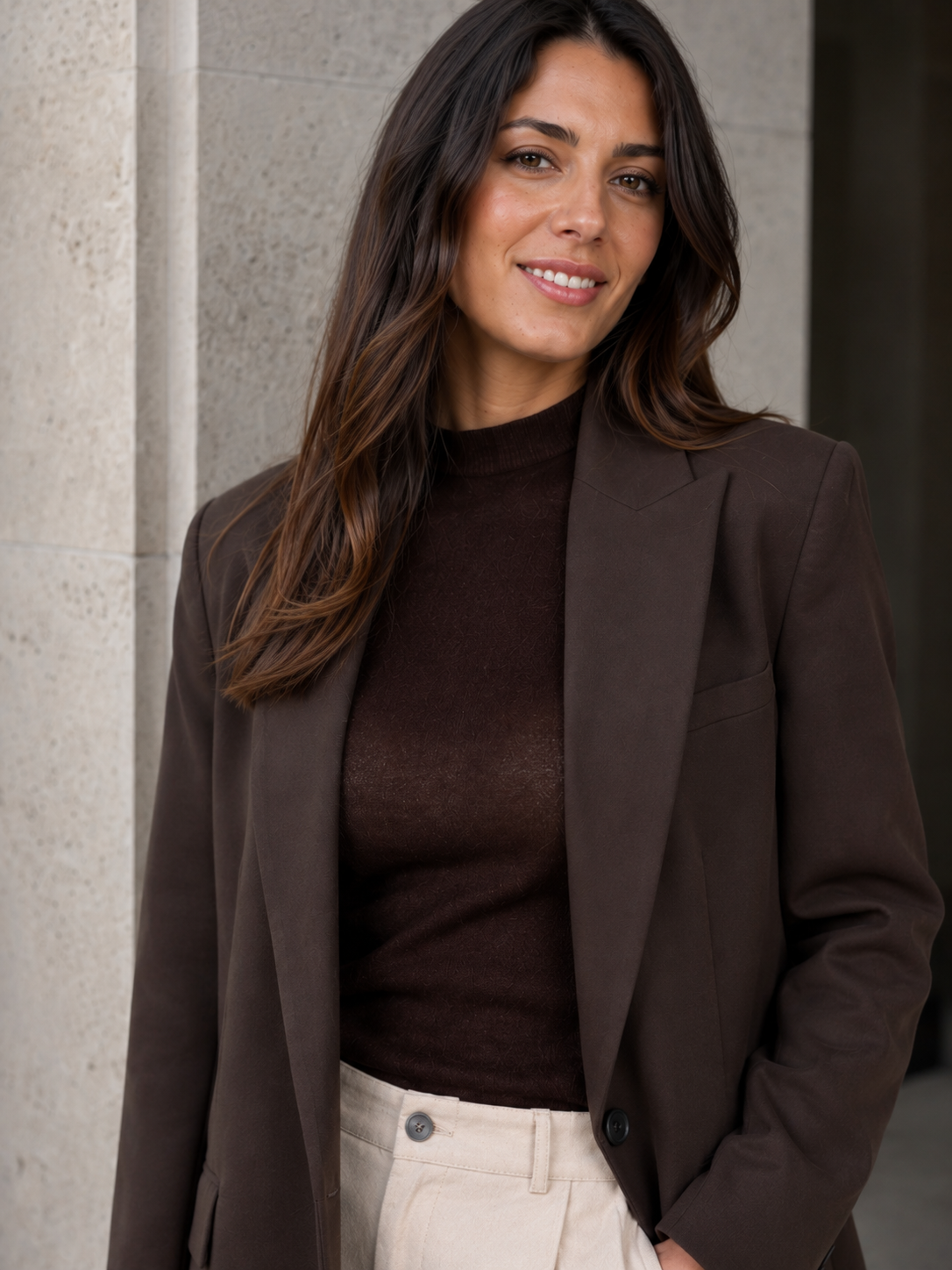 Blazer Marron Croisé