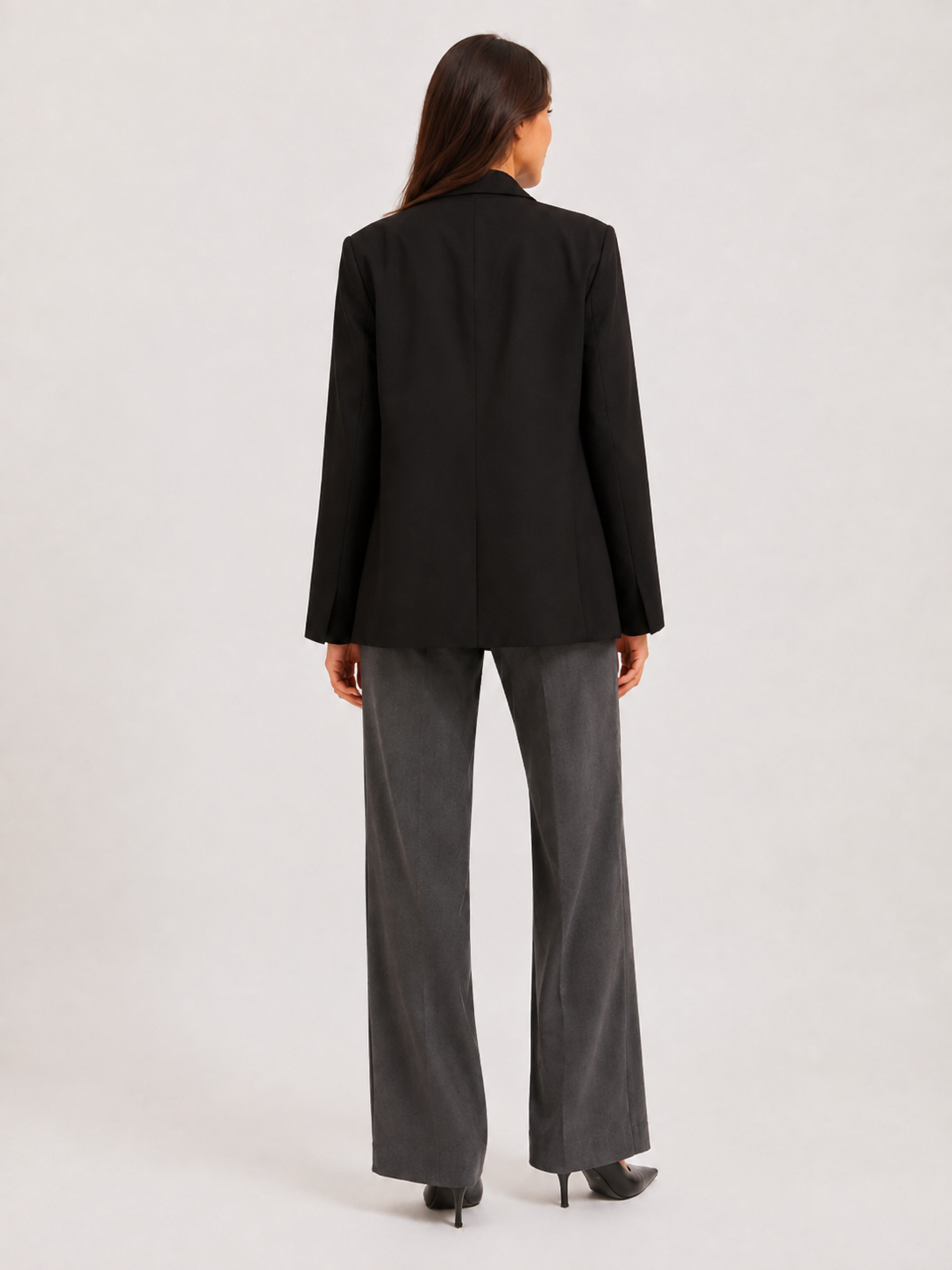 Blazer Croisé Noir Femme
