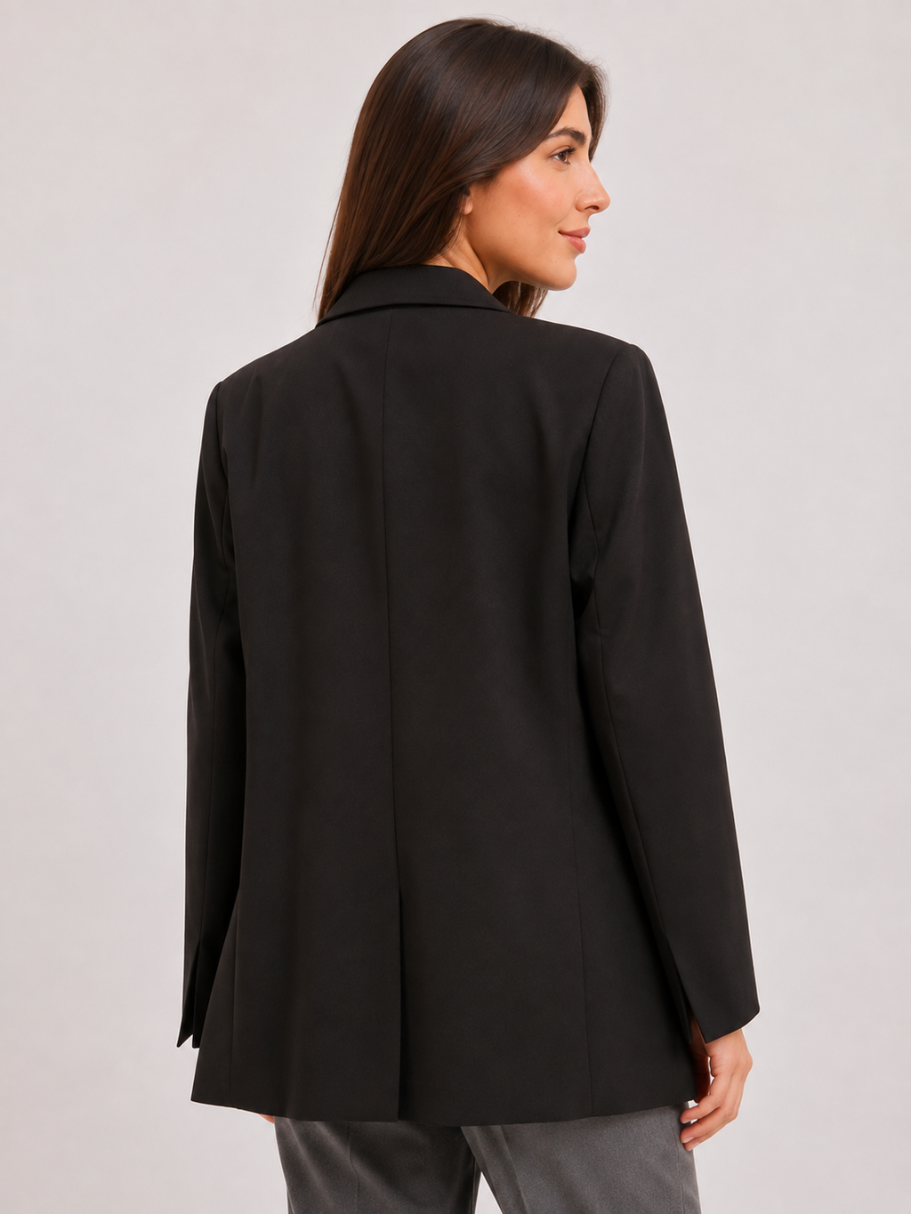 Blazer Croisé Noir Femme