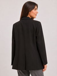 Blazer Croisé Noir Femme