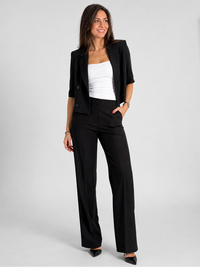 Blazer Noir Manche Courte