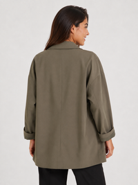 Blazer Long Kaki Femme