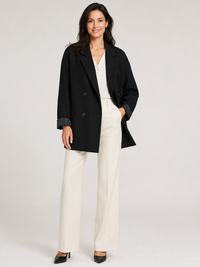 Long Blazer Noir Femme