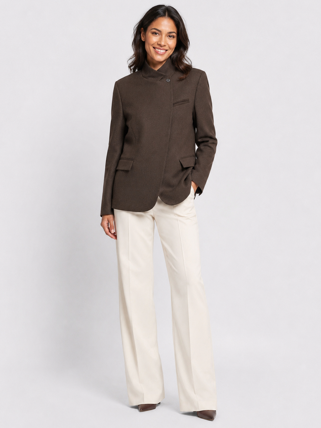 Blazer Marron Chocolat Femme