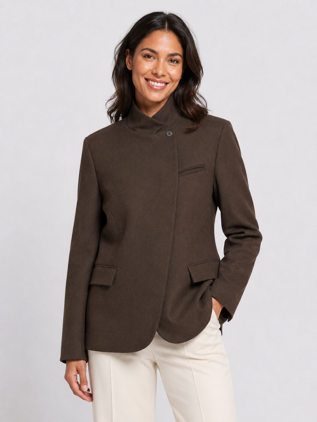 Blazer Marron Chocolat Femme