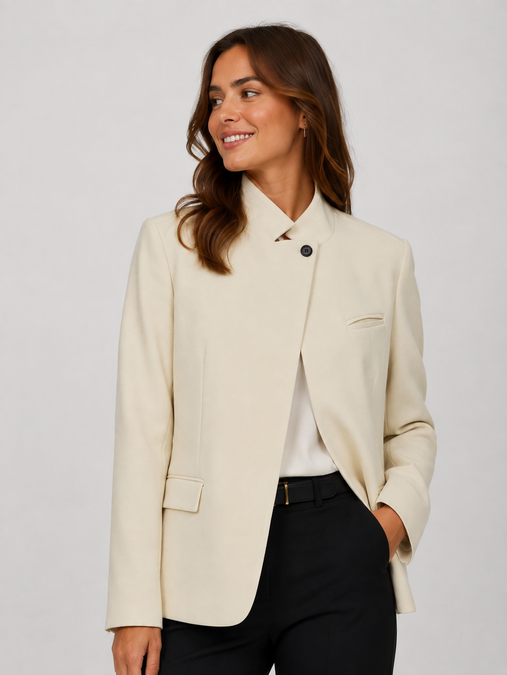 Blazer Beige Oversize Femme