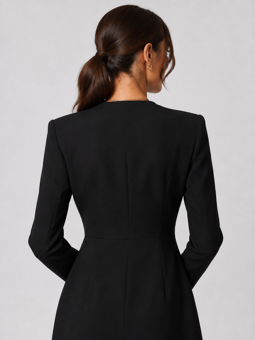 Robe Blazer Mi-Longue Noir
