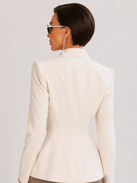 Robe Blazer Courte Femme Blanc
