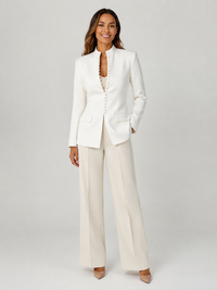 Robe Blazer Chic Femme Blanc
