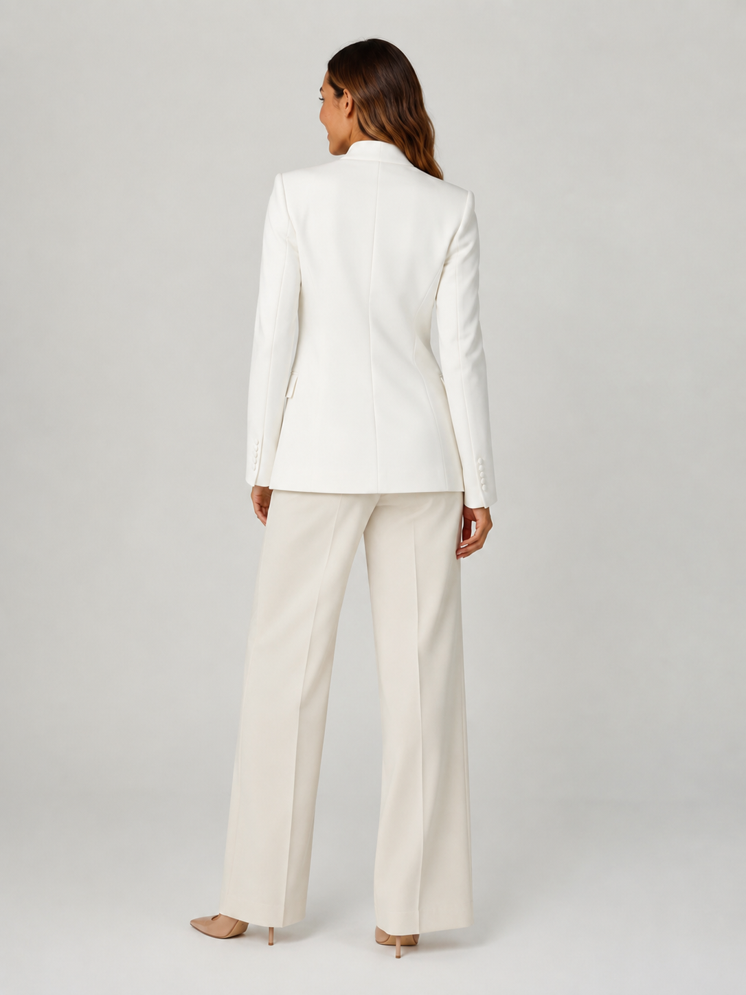 Robe Blazer Chic Femme Blanc