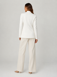 Robe Blazer Chic Femme Blanc