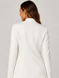 Robe Blazer Chic Femme Blanc