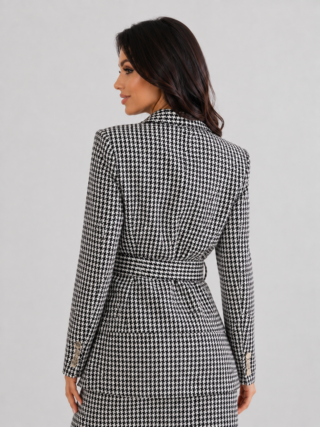 Robe Blazer Cintrée Femme Blanc