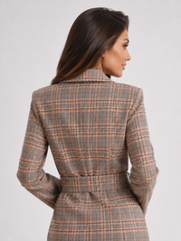 Robe Blazer Cintrée Femme Gris