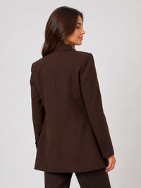 Ensemble Robe Blazer Femme Marron