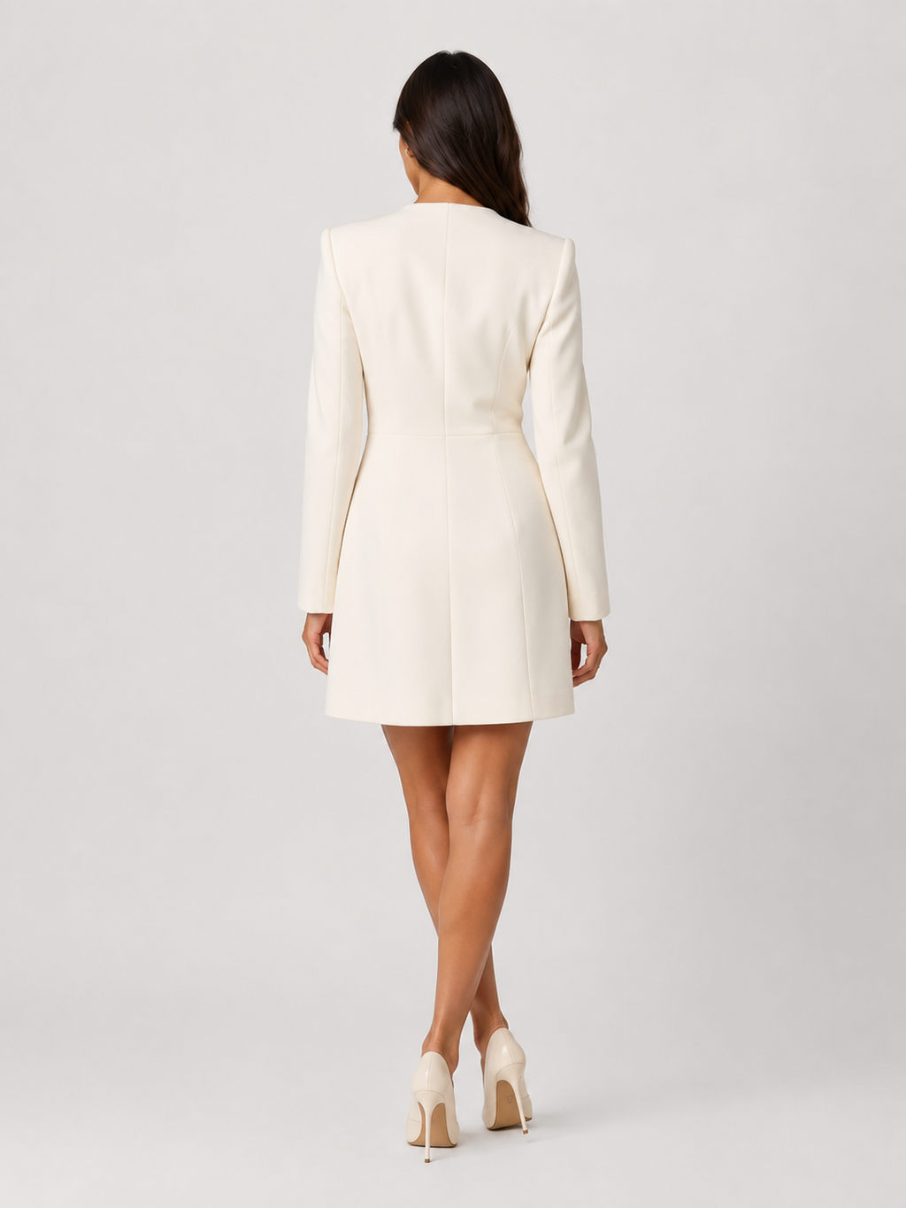 Robe Blazer Femme Chic Beige