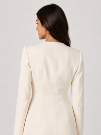Robe Blazer Femme Chic Beige