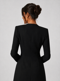 Robe Blazer Chic Femme Noir Courte