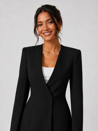 Robe Blazer Chic Femme Noir Courte
