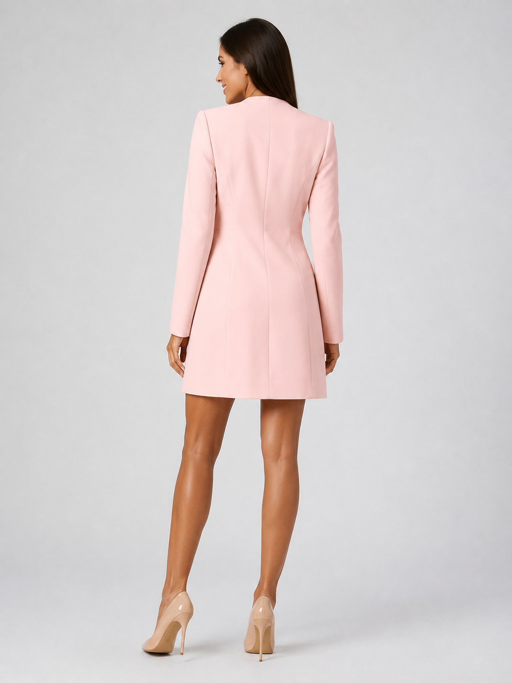 Robe Blazer Cintrée Femme Rose